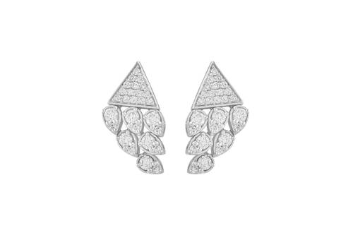 Diamond Earring with 18K White Gold
