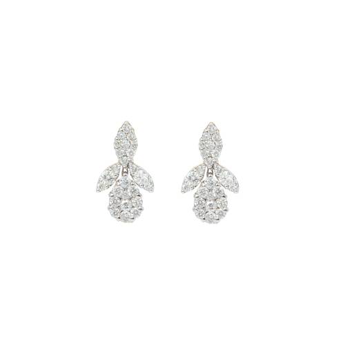 Diamond Earring with 18K White Gold
