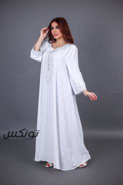 جلابية ناعمة بقصة كلوش - XL