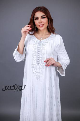 جلابية ناعمة بقصة كلوش - XL