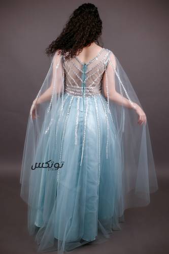 فستان سهرة مطرز خرز - S - تيفاني