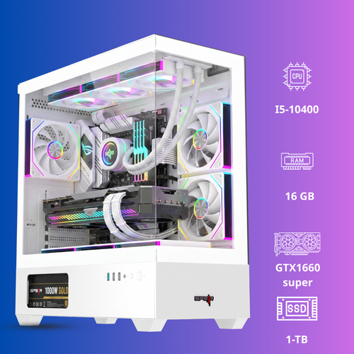 كمبيوتر ألعاب i5-10400 | GTX 1660 Super | RAM 16GB | SSD 1TB NVMe | Windows 11 Pro