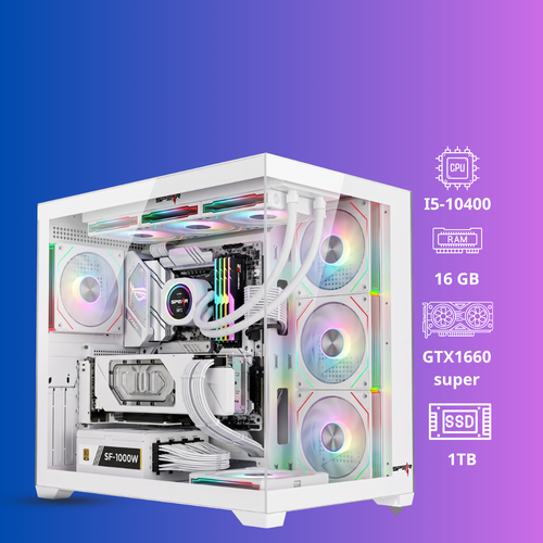 كمبيوتر ألعاب i5-10400 | GTX 1660 Super | RAM 16GB | SSD 1TB NVMe | أداء قوي للألعاب + Windows 11 Pro