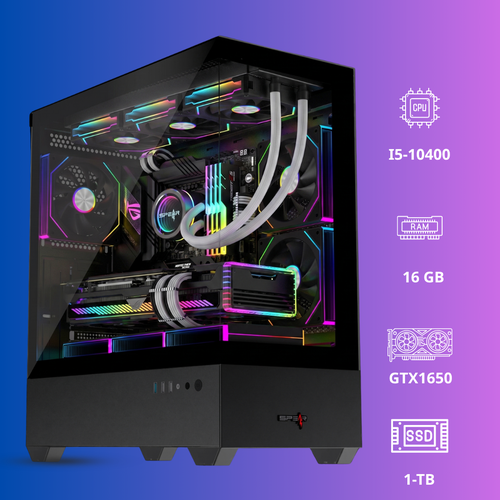 كمبيوتر ألعاب i5-10400 | GTX 1650 | RAM 16GB | SSD 1TB NVMe | Windows 11 Pro