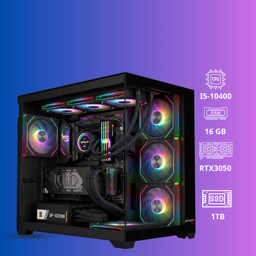 كمبيوتر ألعاب RTX 3050 | I5-10400 | 1TB SSD | RAM 16GB | Windows 11 Pro