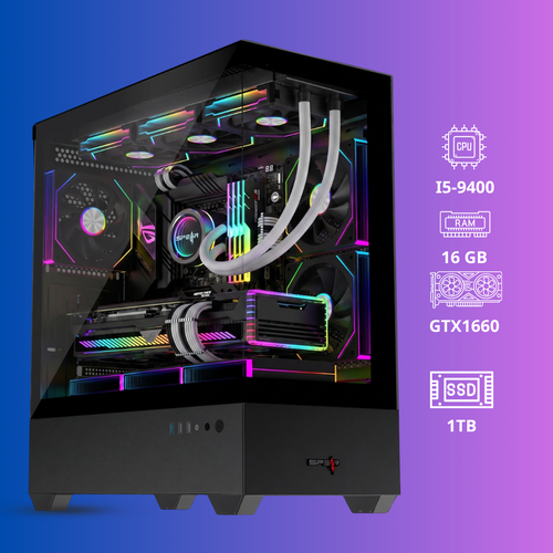  كمبيوتر ألعاب GTX 1660  | i5-9400 | 1TB SSD | RAM 16GB 