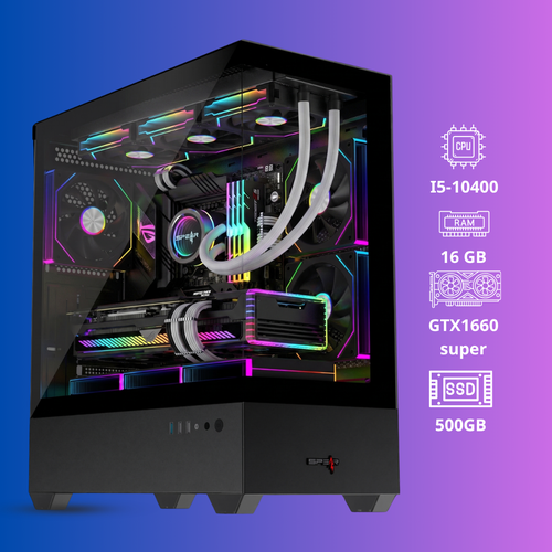 كمبيوتر ألعاب i5-10400 | GTX 1660 Super | RAM 16GB | SSD 500GB NVMe | Windows 11 Pro