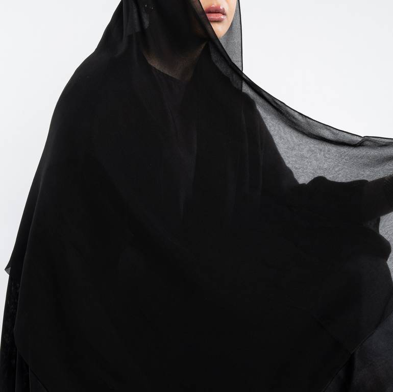 طرحه حرير طبيعي ساده - طبقتين ||