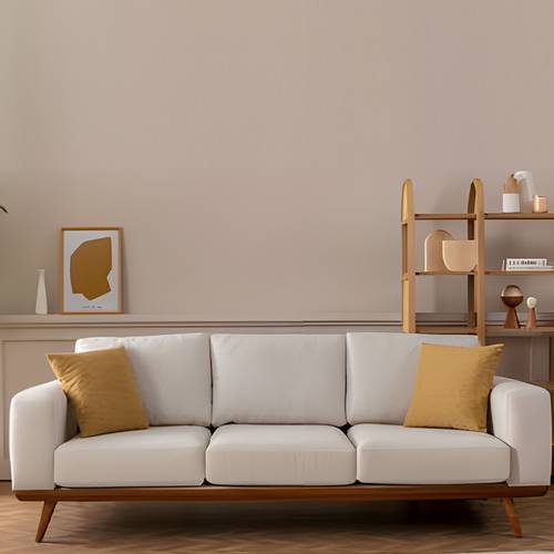  كنبة ثلاث مقاعد بيج 220x85x85سم