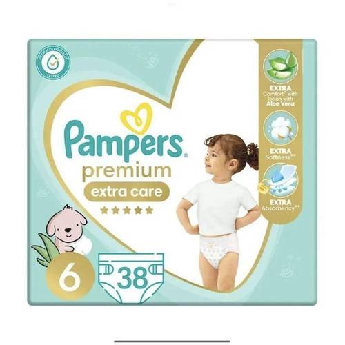 pampers premium extra care Size 6 38 diapers 