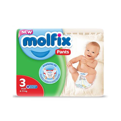 Molfix 3 midi -36 diapers (from 6-11kg)