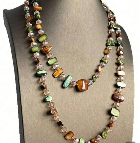 Retro Bohemian Style Colorful Shell Beaded Necklace