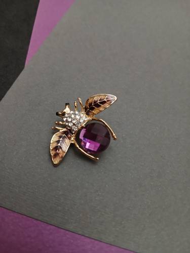 Purple Fly Brooch