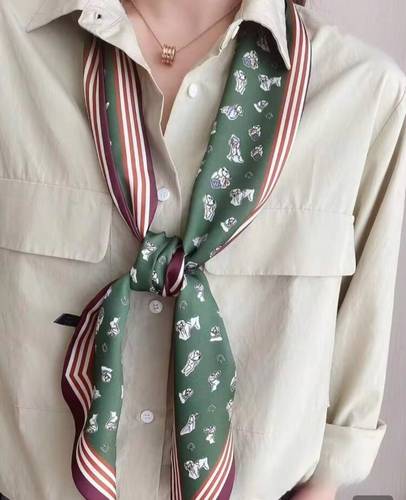 Belt ,Neck/Hair Tie-  Green Multicolor