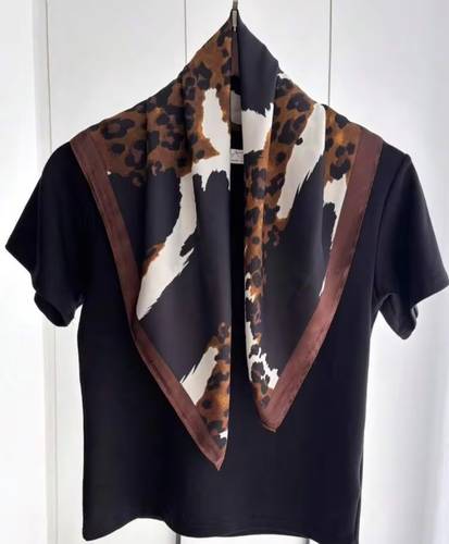 Silk Touch Scarves -Black & Brown