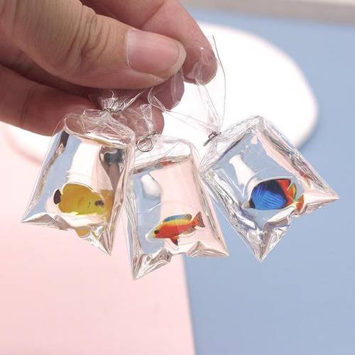 Set of 6 Resin Fish Bag Shaped Marine Creature Fridge Magnets