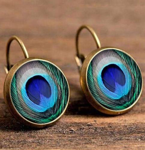 Peacock Small Stud Earrings