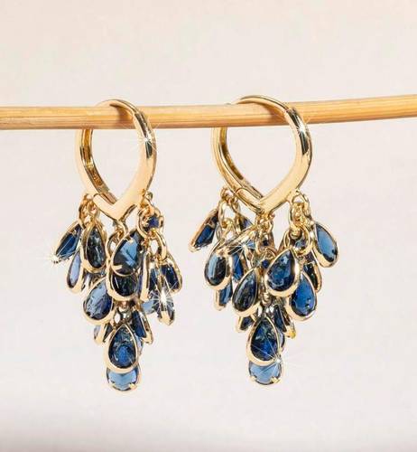 Blue Zirconium Earrings