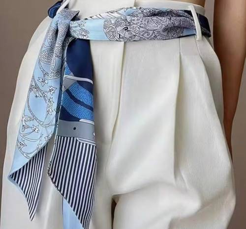 Belt ,Neck/Hair Tie-  Blue Print