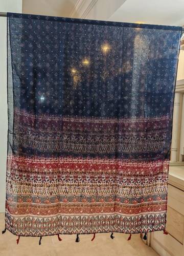 Pink And Blue Lightweight Summer Scarf/Shawl
