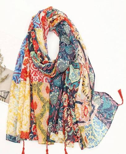 Multicolor Lightweight Summer Scarf/Shawl