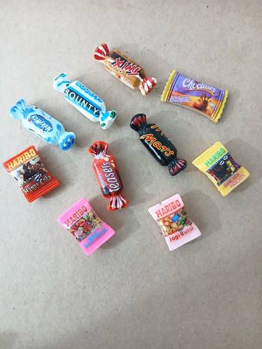 Miniature Realistic Candy Fridge Magnet Set of 10- Assorted