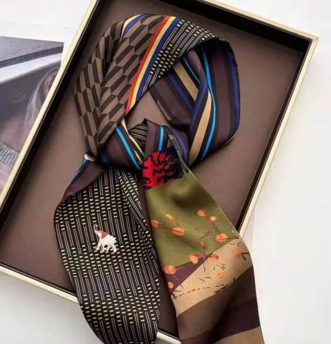 Belt ,Neck/Hair Tie-  Brown Multicolor