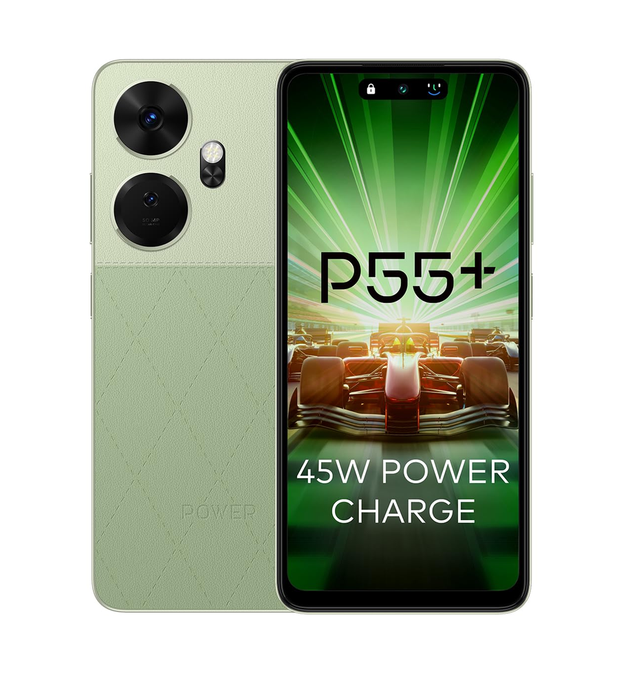 Itel P55+ 4G | ذاكرة وصول عشوائي تصل إلى 16 جيجابايت مع ذاكرة فيوجن وذاكرة وصول عشوائي سعة 256 جيجابايت، أخضر ملكي