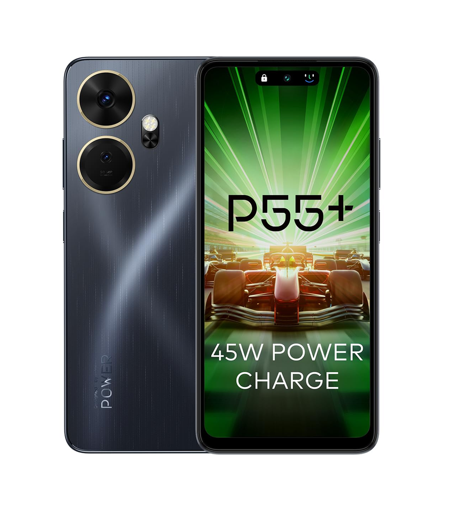 Itel P55+ 4G | ذاكرة وصول عشوائي تصل إلى 16 جيجابايت مع ذاكرة فيوجن وذاكرة وصول عشوائي سعة 256 جيجابايت، نيزك أسود