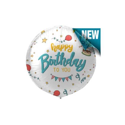 بالون Happy Birthday سماوي