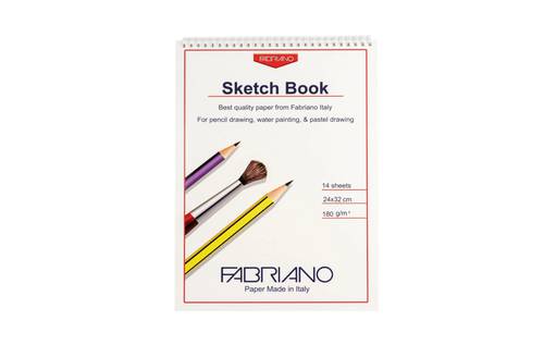 Fabriano sketch book : 25x 35  cm : 180 gm : 14 sheets  