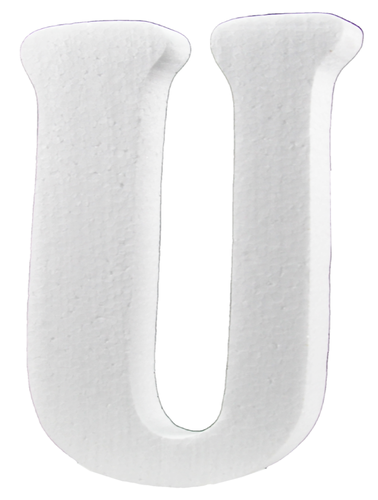 Styrofoam letter -U