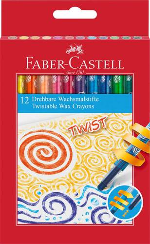 Faber-Castell twistable wax crayons : set of 12 colors 