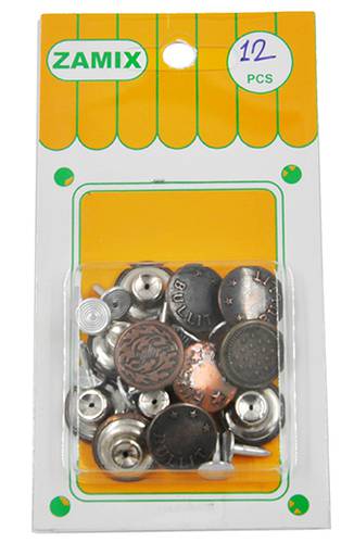 JEANS METAL  BUTTON : 12 PCS 