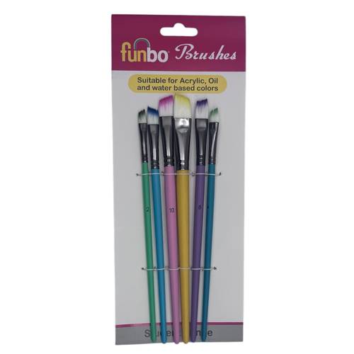 Funbo brushes:suitable for acrylic,oil and water based colors