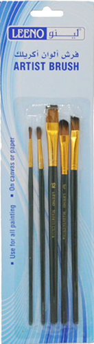 Acrylic paint brushes: set of 5 pcs 