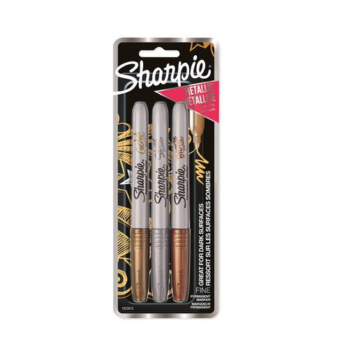  Sharpie metallic markers set : 3 colors 