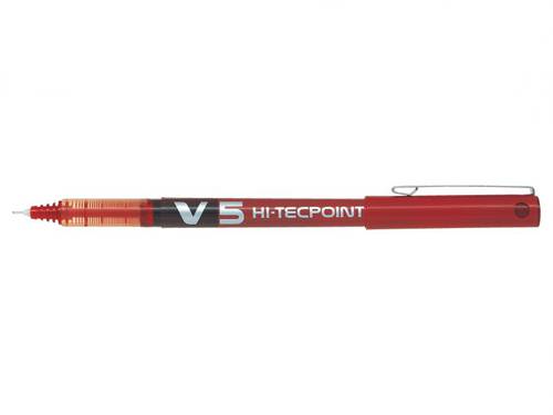Hi-Tecpoint V5 - Liquid Ink Rollerball pen - Red