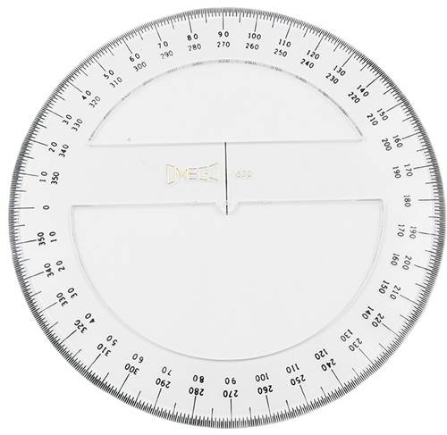 PROTRACTOR 360 DEGREES : 7 7/8 INCHES 