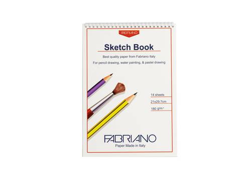 Fabriano sketch book : 21 x 29.7 cm : 180 gm : 14 sheets     