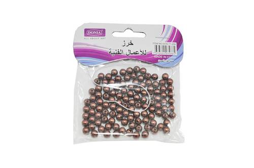 Arts & Crafts beads : Brown   