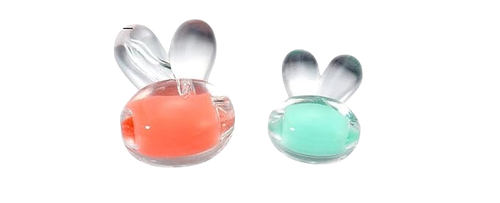 Clear Beads: Shiny Acrylic Bunny Shape: 2 Sizes