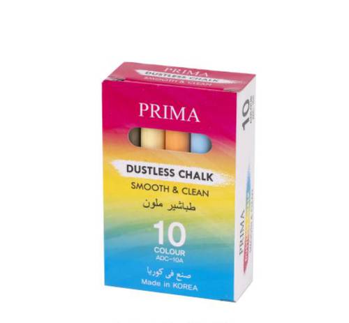 Multicolored Chalk dustless  : set of 10 pcs 