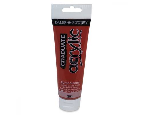 DALER ROWNEY : GRADUATE ACRYLIC PAINT : 120ML :Burnt Sienna 201