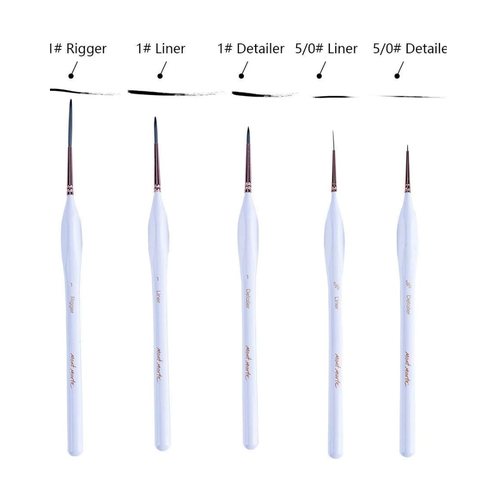 Maries Detail & Liner Brush Set 5pc