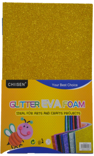 Glitter foam : 10 colors : A4