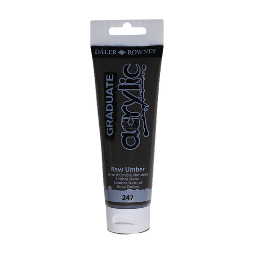 DALER ROWNEY - GRADUATE ACRYLIC PAINT - 120ML -RAW UMBER