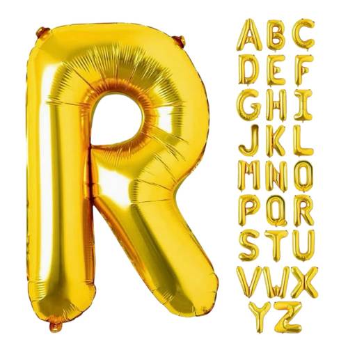 Helium letter balloons: gold color size 40 inches