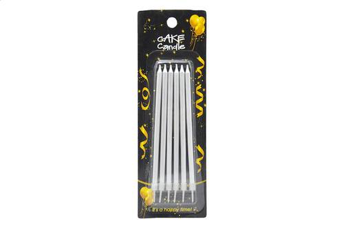 Long  Birthday Cake Candles : 6 pcs 