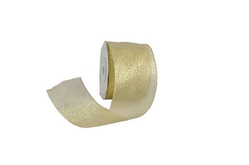 Organza ribbon : 2.5 inches x 10 yds : gold 